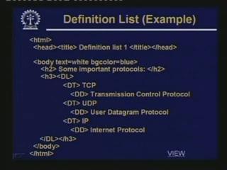 Then again a DT UDP followed by the definition description user datagram protocol. Then again a term IP then the description internet protocol.
