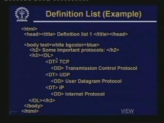 So there will be the term TCP coming before that there will be a space then followed by the description. This will true for other definitions as well.
