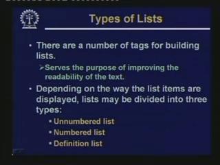 Now we typically use lists in a document to increase the readability of the material that we are presenting.