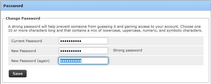 Enter your Current random Password, and then your New Password twice 5.