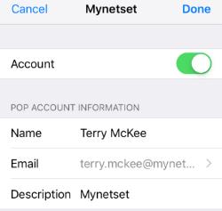 9. Take note of the type of account (IMAP or POP) If using IMAP OR If