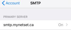 Change the Outgoing Mail Server Host Name to smtp.mynetset.ca d. Enter your new email Password e.
