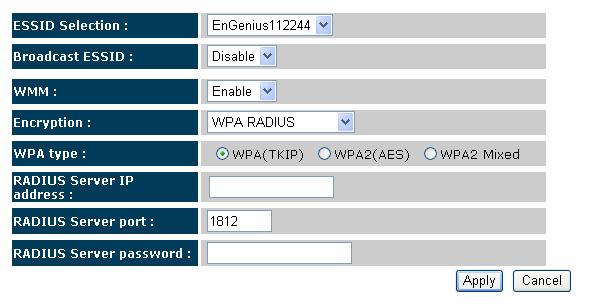 This is the best security available. WPA-Radius Encryption Wi-Fi Protected Access (WPA) is an advanced security standard.
