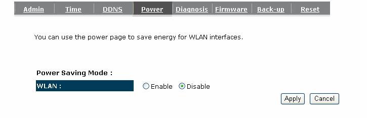9.4. Power Saving power in WLAN/Ethernet