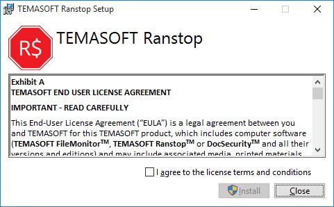 ii. Select Run as ; iii. Enter administrative credentials. b) On the license agreement dialog, please scroll down and read the EULA.