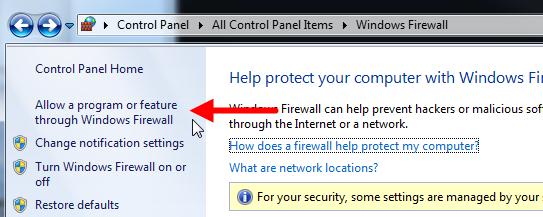 Allowing the TimeServer Application Through the Firewall 3 The computer that provides the TimeServer address may need to have an exception configured