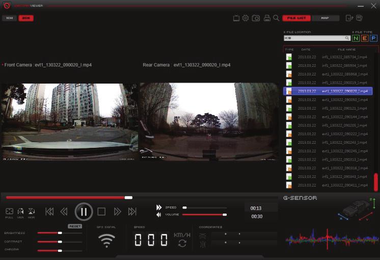3-15. Playback (PC original viewer) 1~2) Same method to playback as a general video player.