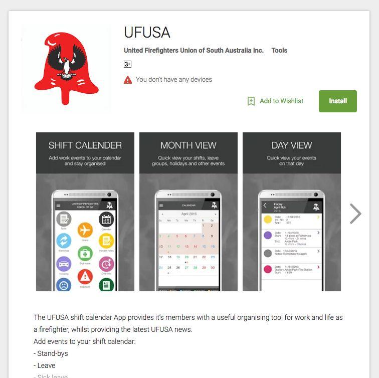 1.1.2 Android 1. Download app from the Google Play store. To find the app, search for UFUSA or visit https://play.google.com/store/apps/details?id=au.com.ufusa (you will need your Google login details to do this) 2.