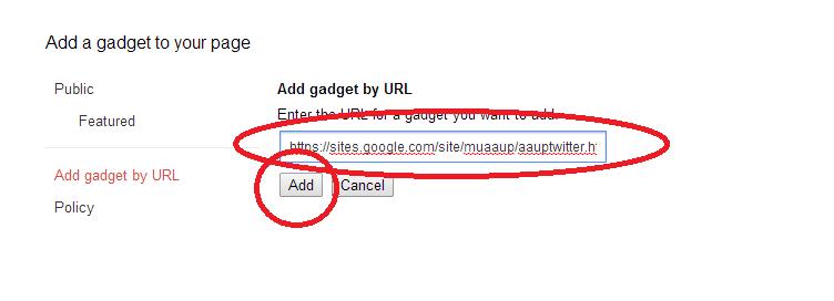 and paste the link you copied earlier into the box. Then click ADD.