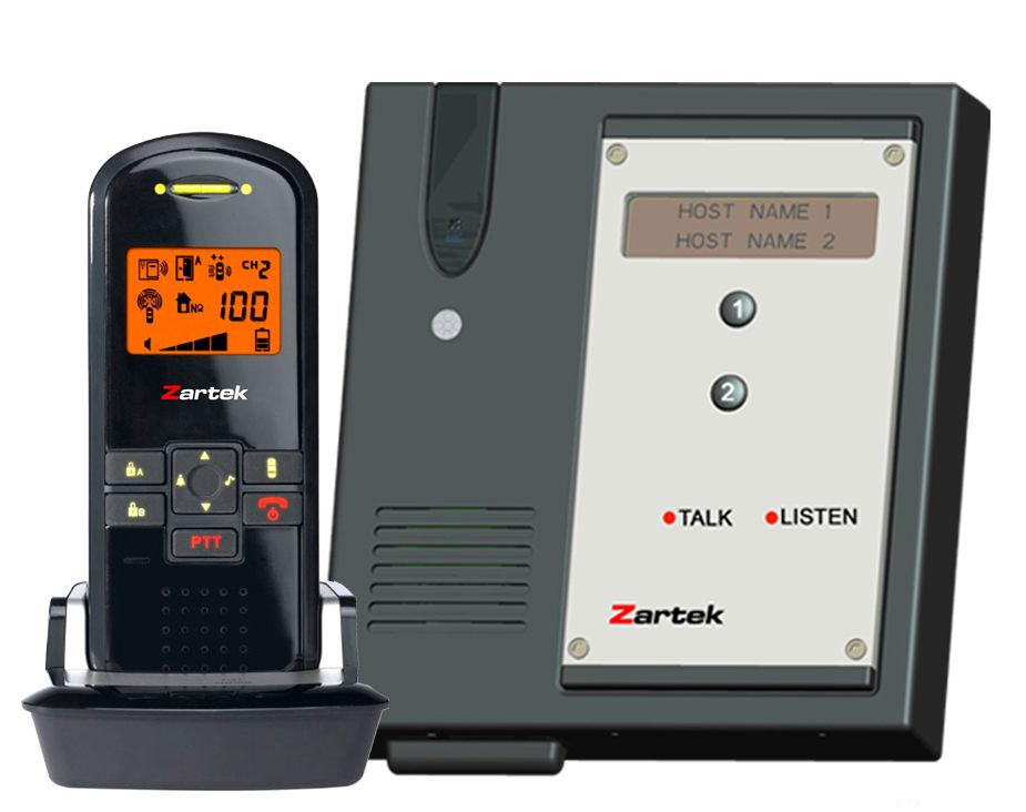 Zartek CDP-808 Two Button Wireless Intercom Installers Manual ZA-614 Two Button Gate station including power supply, relay board and external antenna ZA-613 Handsets with charger