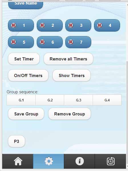 8 - Groups setup to create scenarios With My-Hand it is possible to configure up to four Groups: G1 G2 G3 G4. A Group is a global command that can be activated at any time in the transmitter web page.