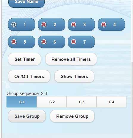 - How to create the groups Each single button on the transmitter can be included into a group (G1 G2 G3 G4) to create a control group (scenario).