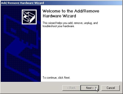 Windows 2000 Driver Installation Step 1: After booting
