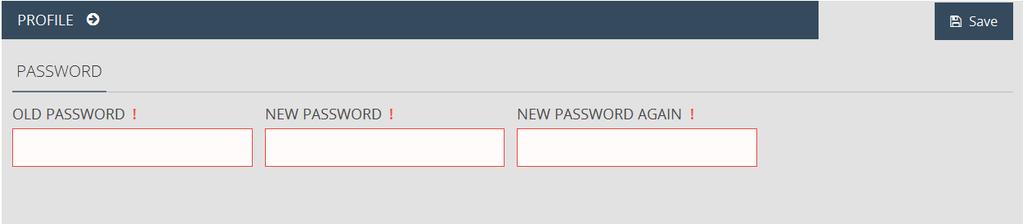 After logging in, you need to change your password (enter the temporary password supplied by the system again then enter your chosen new password twice).