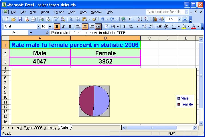 H.W : * Open Excel application, and enter the following data to represent it in the chart (1) Make Chart Type to (3-D) Column chart.