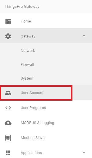 Gateway Managing User Accounts This section describes how to add new account, and manage the existing