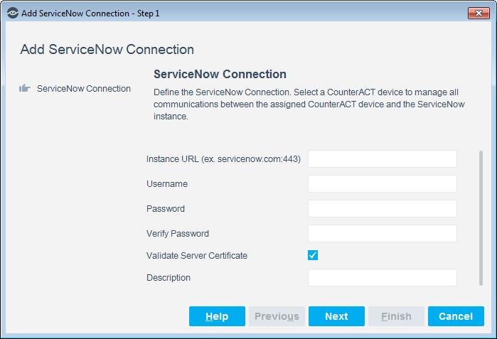 3. In the ServiceNow Connections tab, select Add. 4.