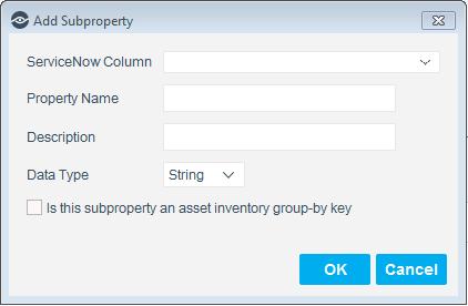 4. If you select Composite property, select Add to load the column list. 5.