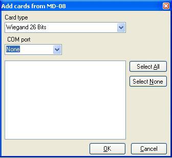 Enrolling Cards using MD-08 Desktop Reader J. Enrolling Cards using MD-08 Desktop Reader This option is available for users with the onboard MD-08 unit. To define the MD-08: 1.