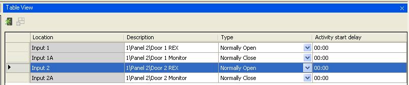Setting Up a Site Field Function To configure an input: Description Select the door function: Door Monitor or Door REX This column is visible only if the REX enable checkbox is selected in Door