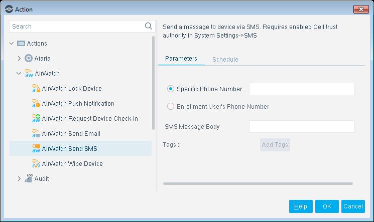 AirWatch Wipe Device Action This action lets