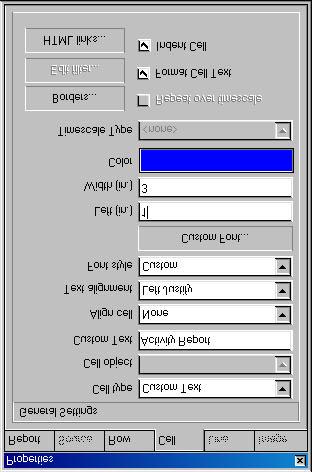 ADDING CUSTOM TEXT 1. Right-click a row and choose Add Text Cell, or highlight a row and then click the Add Text Cell icon. 2.
