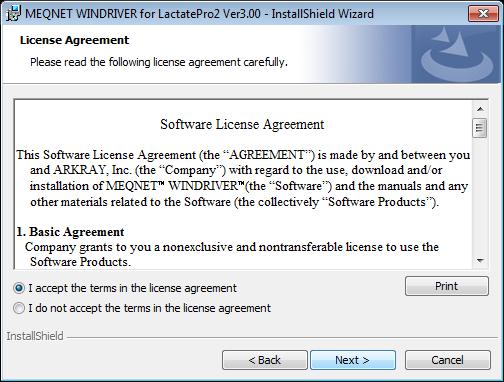 6. License Agreement appears. Read carefully.