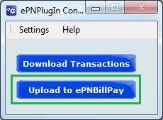 epnbillpay Module Windows This section outlines the different windows that are used when uploading invoices to the epnbillpay System.