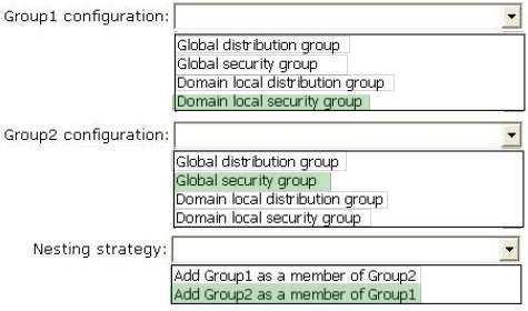 Hot Area QUESTION 1 Your network contains an Active Directory forest. The forest contains two domains named Domain1 and Domain2. Domain1 contains a file server named Server1.