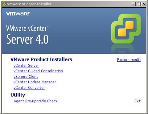 ESXi EmbeddedESX 2 Click vcenter Server. 3 Choose a language for the installer and click OK. This selection controls the language for only the installer.