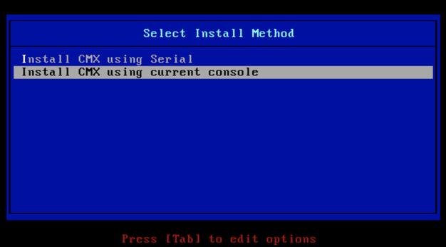 Install CMX using current console to continue the