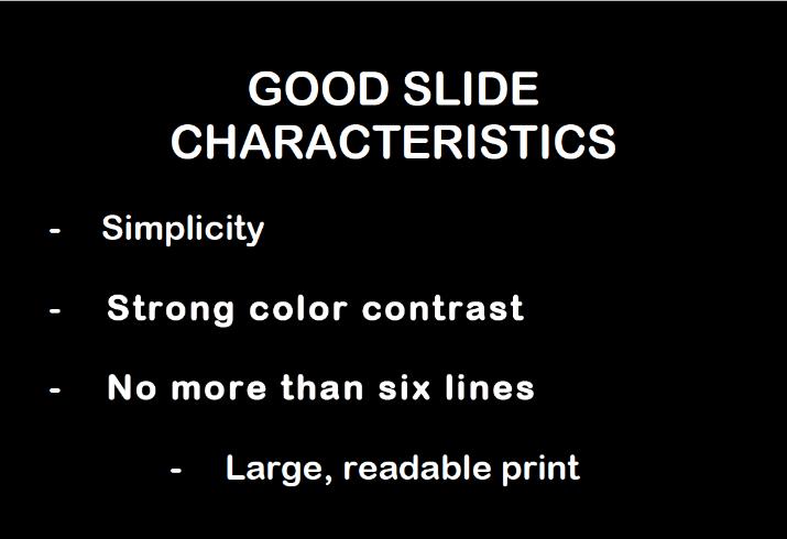 Good Slide Sample Bad Slide Sample PART C: A Word about Commercialism 1.