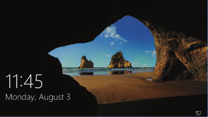 WIN 8 Windows Module 1 Introduction to Windows 10 1 Click the lock screen (Figure 1 5) to display a sign-in screen.