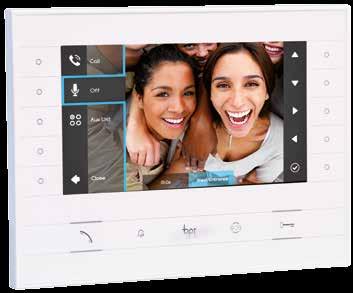 audio/video calls from concierge Unlimited Intercom calls to other Futura receivers or to smartphones and tablets Video voice mail with option to record calls automatically and on demand