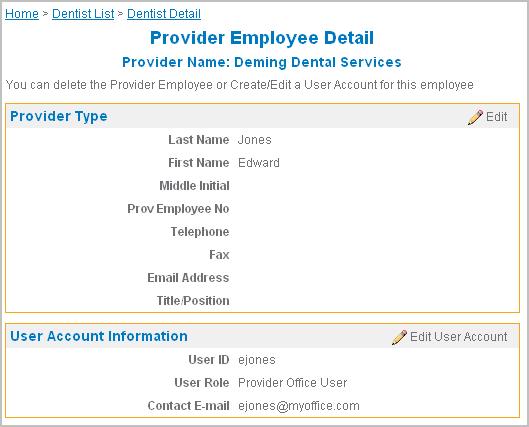 Editing a User Account Only Provider Super Users can edit user accounts. 1.