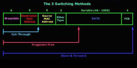Switch Types Store-and-forward switch: The layer 2 switch accepts a frame on an input line, buffers it briefly, check error, and then routes it to the appropriate output line.