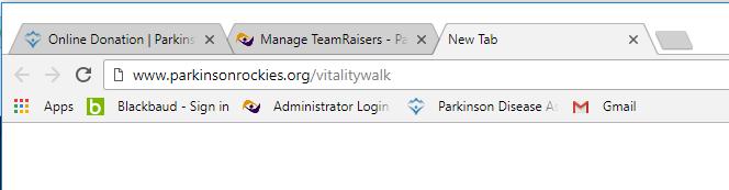 HOW TO: Register as an Individual (NO TEAM): 1) Type www.parkinsonrockies.