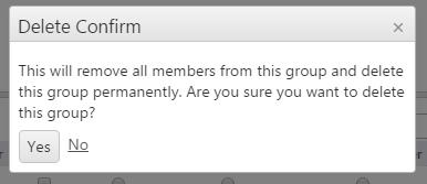 4) The group will be removed from the group list. Member Management Users of AgendaManager with a login, are able to view all members of their account, by selecting the Members tab.