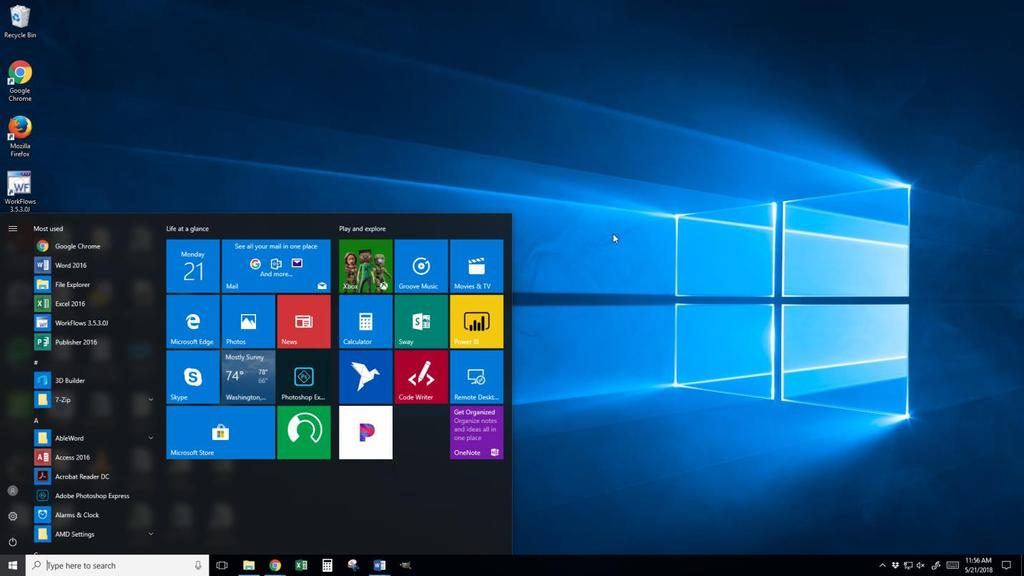 Lesson 2: Using the Start Menu To open the Start menu, click the Start button ( ) in the lower-left corner of your screen. - or - Press the Windows logo key ( ) on your keyboard.