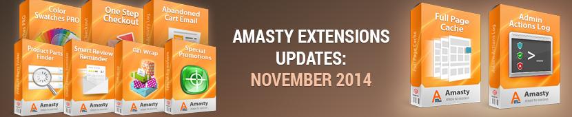 Amasty extensions updates: November 2014 Ksenia Dobreva Nov 26, 2014