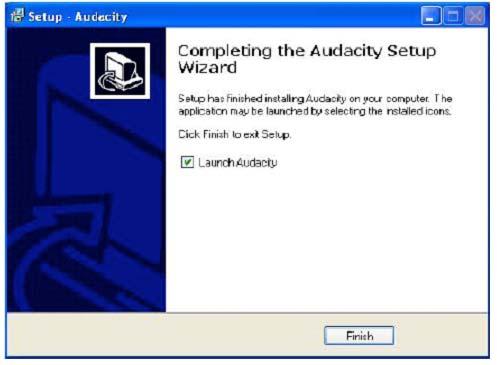 6. You can now open the Audacity software and start recording your