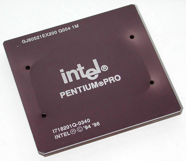 Intel Pentium Pro Introduced in 1995. It was also 32-bit µp. It had L2 cache of 256 KB. It had 21 million transistors.