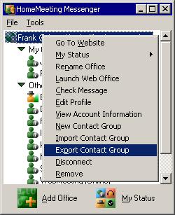 Export Contact Group You can export your contact group and share it with other users.