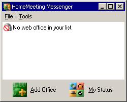 Installation HomeMeeting Messenger is a freeware that connects you to other HomeMeeting users.