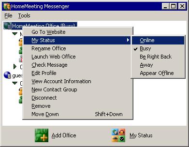 If you add more than one office with Owner account, this will update the same status to all these offices or you can change status at any one of the offices by mouse right-click at the office: This