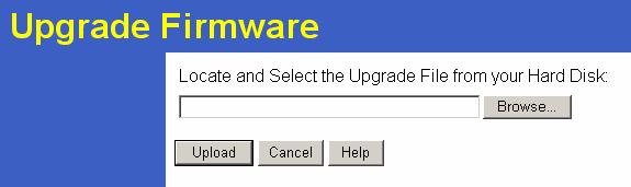 Upgrade Firmware The firmware (software) in the Broadband ADSL Router can be upgraded using your Web Browser.