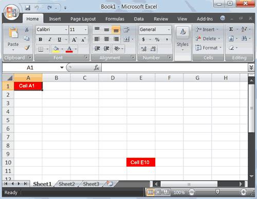 In Microsoft Excel 2007, you use the Ribbon to issue commands. The Ribbon is located near the top of the Excel window, below the Quick Access toolbar.