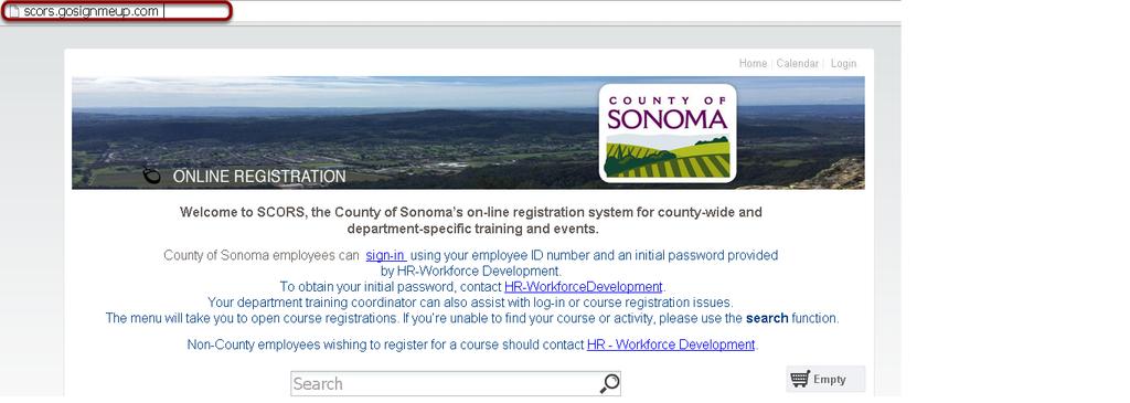 This lesson will show you how to use our registration software. Make sure you are on our registration site at: http://scors.gosignmeup.