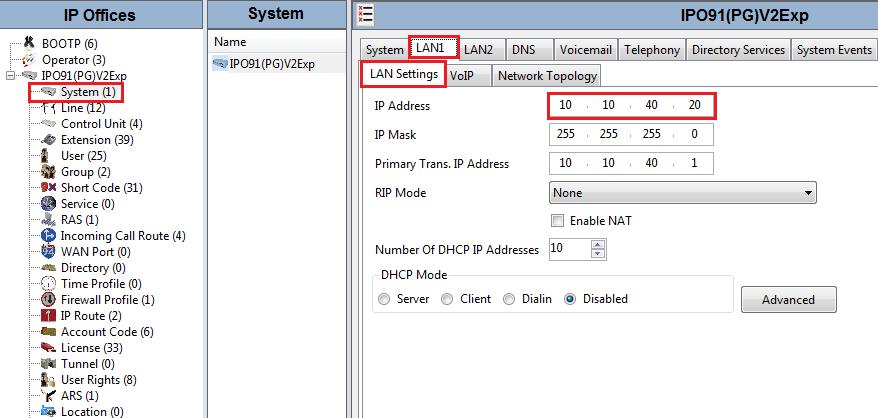 5.2. Display LAN Properties From the left window navigate to System as shown and in the main window click on