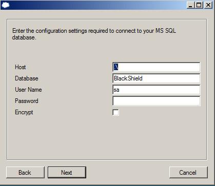prompted to enter one or more failover hosts or servers